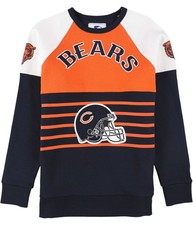 STARTER Womens Chicago Bears Sweatshirt, Blue, Medium