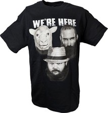 Wyatt Family We're Here Bray Luke Harper Erick Rowan WWE Mens T-shirt