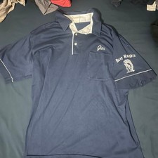 Vintage Hilton 80s 90s Bowling Shirt Polo XL Embroidered Jim Collar Print USA