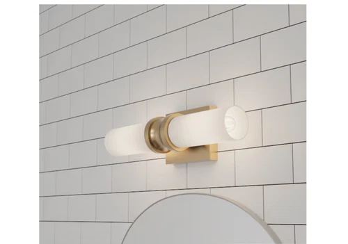 Hunter Lenlock 16 2 -Light Satin Gold Modern/contemporary Vanity light - Picture 3 of 5