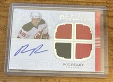 Rod Pelley Autograph Auto #191/299 Jersey Patch O-Pee-Chee #148 2008 NHL