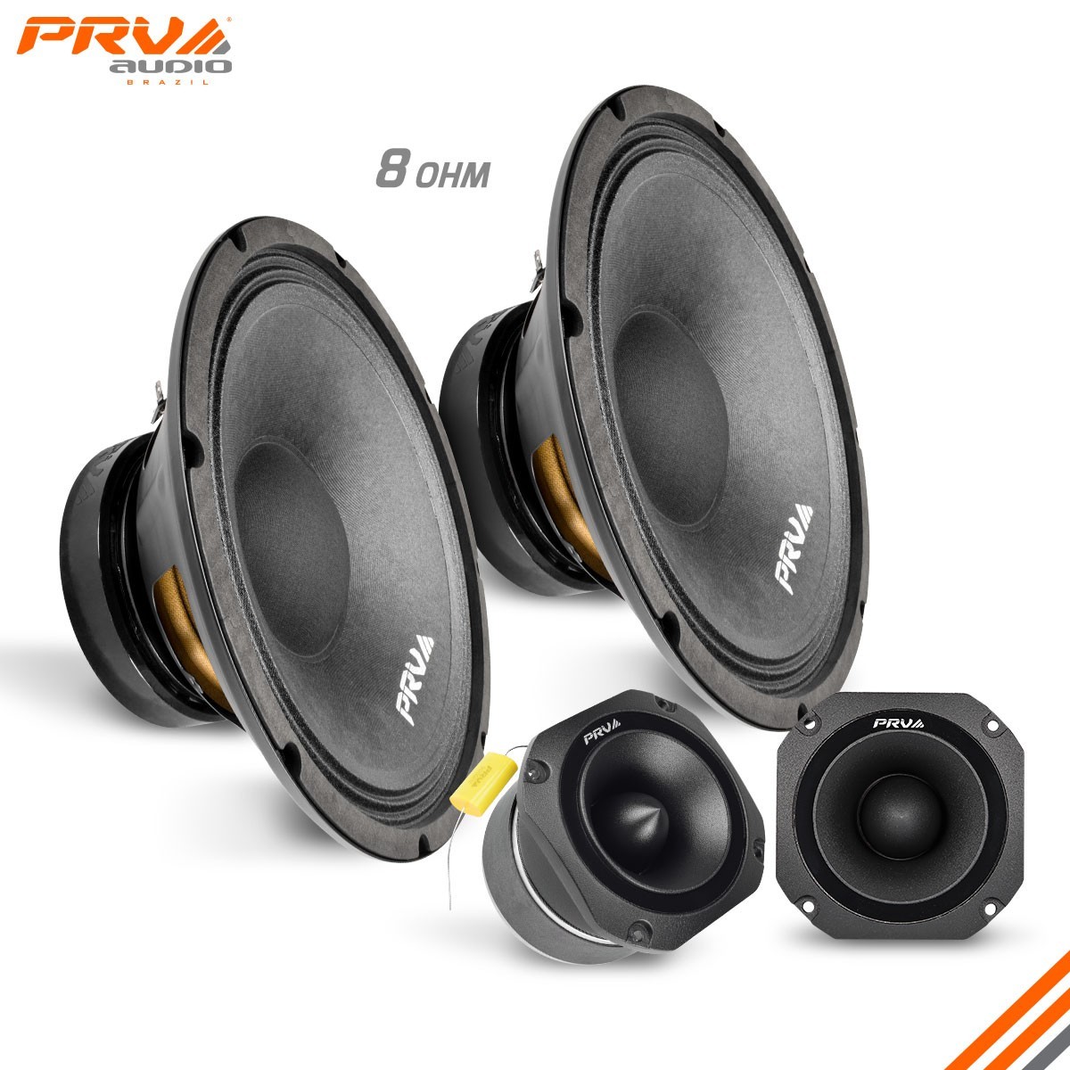 2x PRV 12 inch Woofers Pro Audio 12W750A + 2x Tweeters TW700Ti 8
