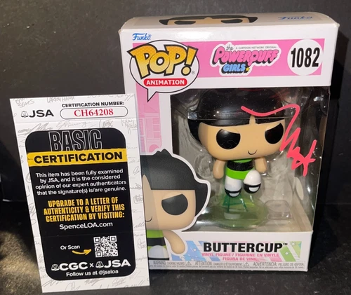 Natalie Palamides Buttercup The Power Puff Girls Autographed Signed Funko JSA 7