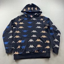 Kappa Hoodie Sweatshirt Mens Small Black Auth...