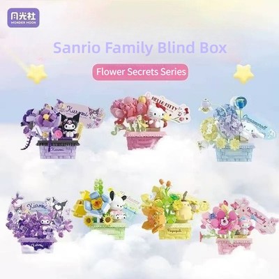 Wonder Moon Sanrio Family Flower Secret Series Building Block Blind Box Toy Gift