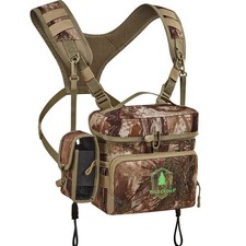 Binocular Harness Chest Pack with Rangefinder Pouch, Bino Harness with Rain C...