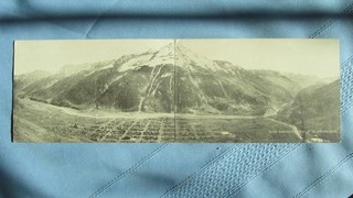 1900's Silverton Colorado Birdseye Real Photo Fold Out Post Card Mining Town