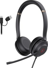 Yealink UH37 USB Headset with Mic,Wired Noise Black,Stereo