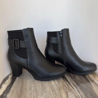 Mercer And Madison Boot Womens 9.5 Black Side Zip 8'' Stylish Faux Leather Ankle