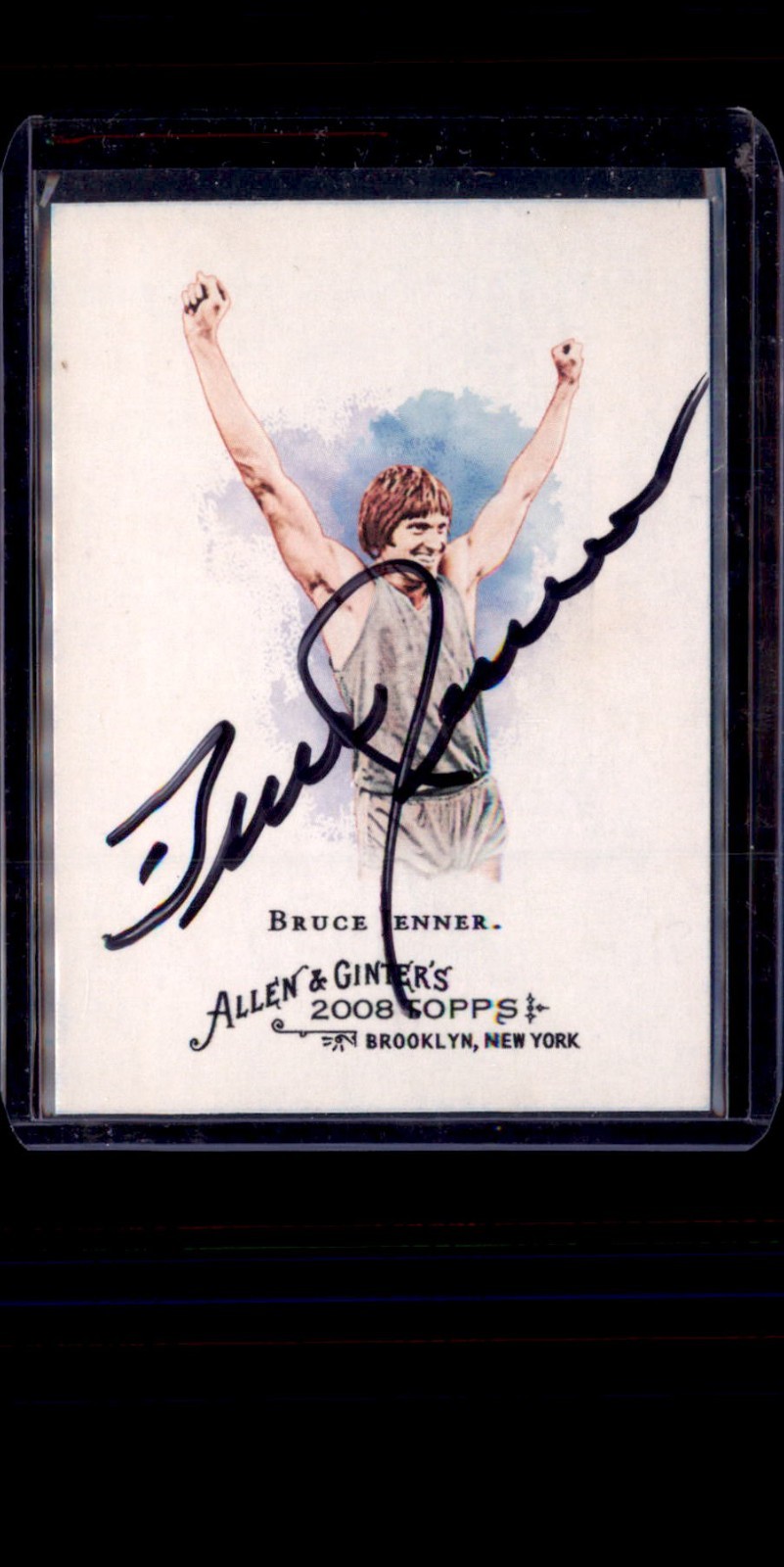 2008 TOPPS Allen & Ginter #208 BRUCE JENNER/CAITLYN JENNER Auto/Signed in Person
