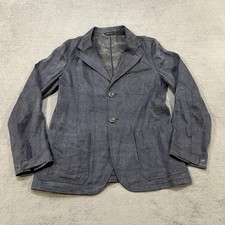 GIORGIO ARMANI Ramie Silk Textured Unstructured Blazer Made In Italy Jacket Sz50