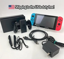 Nintendo Switch Unpatched HAC-001 Console Set Region Free Ship From US