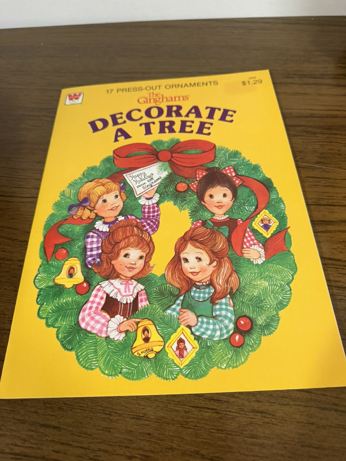 Vintage 80s A Whitman Book Decorate-A-Tree Paper Ornaments Never Used Christmas