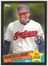 2020 Topps FRANCISCO LINDOR Insert 1985 ALL-STAR BLACK Parallel Card #/299