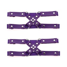 1 Pair Adjustable Leg Garter Belt Elastic Punk Cross Thigh Garters for Women