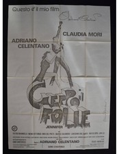 manifesto GEPPO IL FOLLE adriano celentano claudia mori A112