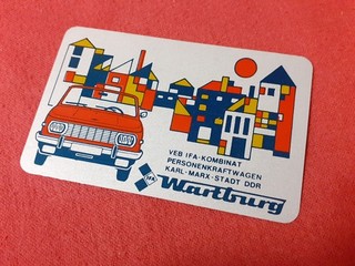 Wartburg Taschenkalender 1985 aus Alublech Kartenkalender ... Original IFA DDR