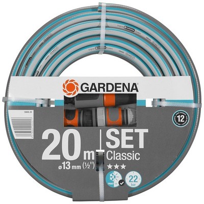 Gardena Classic Schlauch, 13mm (1/2 Z), 20 m, Gartenschlauch mit Systemteilen