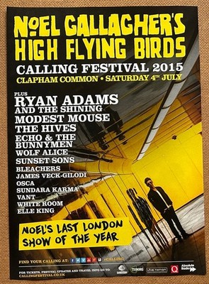 NOEL GALLAGHER'S HIGH FLYING BIRDS - 2015 Full page magazine ad OASIS RYAN ADAMS