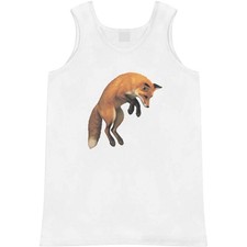 'Red Fox Jumping In The Air After Prey' Adult Vest / Tank Top AV056765