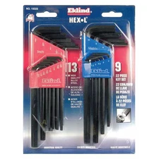 Eklind 10222 22 Piece Metric/Sae L-Shape, Hex Key Set