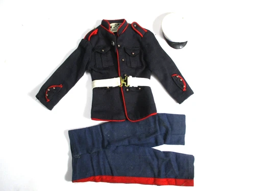 Vintage Marine Corps Dress Blues Uniform Belt, & Hat For 1964 G.I. Joe 024