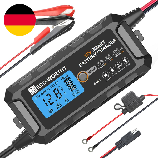 Eco-Worthy Lifepo4 LadegeräT 12V 5A FüR Autobatterien LKW Motorrad Boot-image