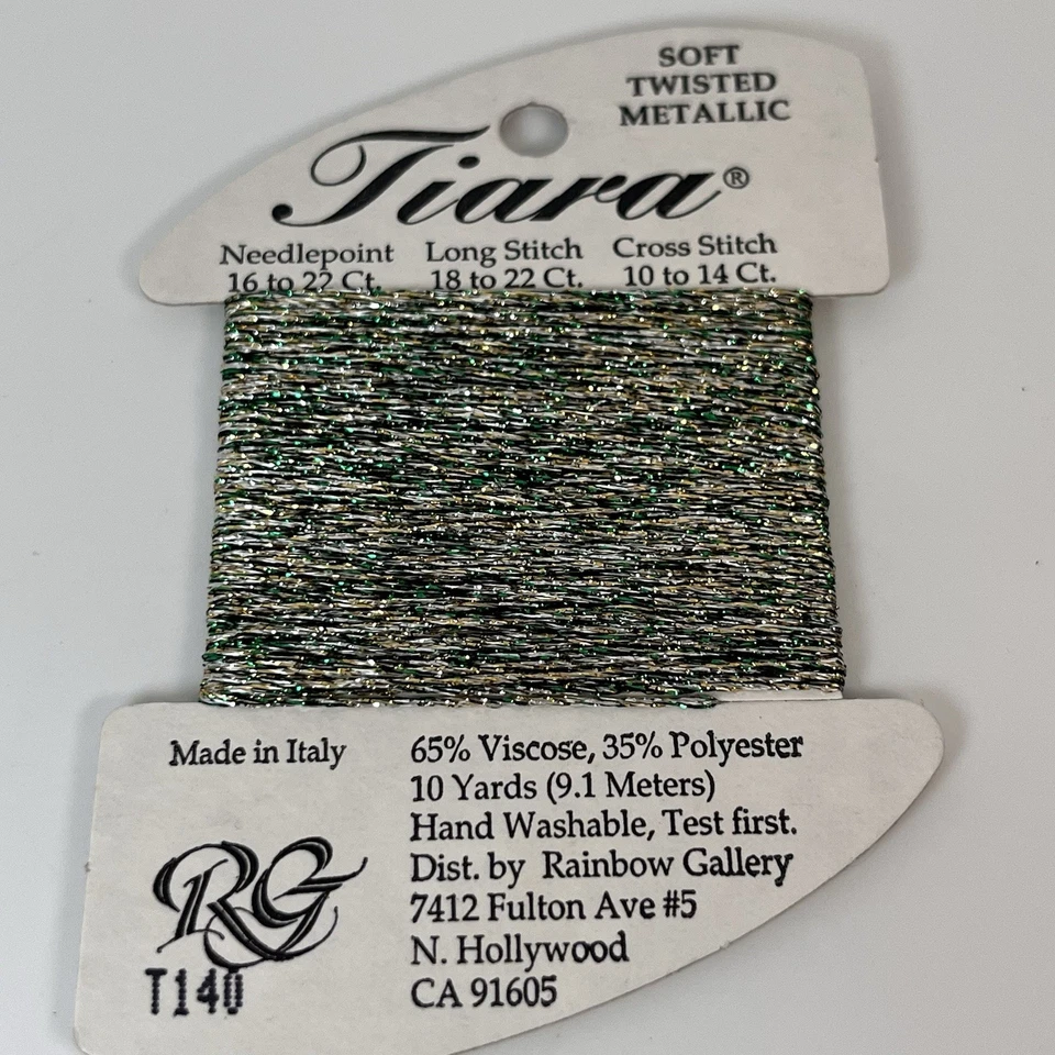 NEW Rainbow Gallery Cross Stitch Tiara Thread Red Twisted Metallic Ribbon T140 - Image 4 of 4