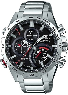 CASIO EDIFICE TIME TRAVELER EQB-501XD-1AJF Schwarz Silber Herrenuhr
