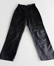 Liz Claiborne Vintage 90s Black Soft Leather Pants High Waisted Size 8 Goth Punk