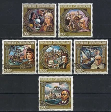 Central African Republic 1985 6v. CTO NH Celebrities Christopher Columbus