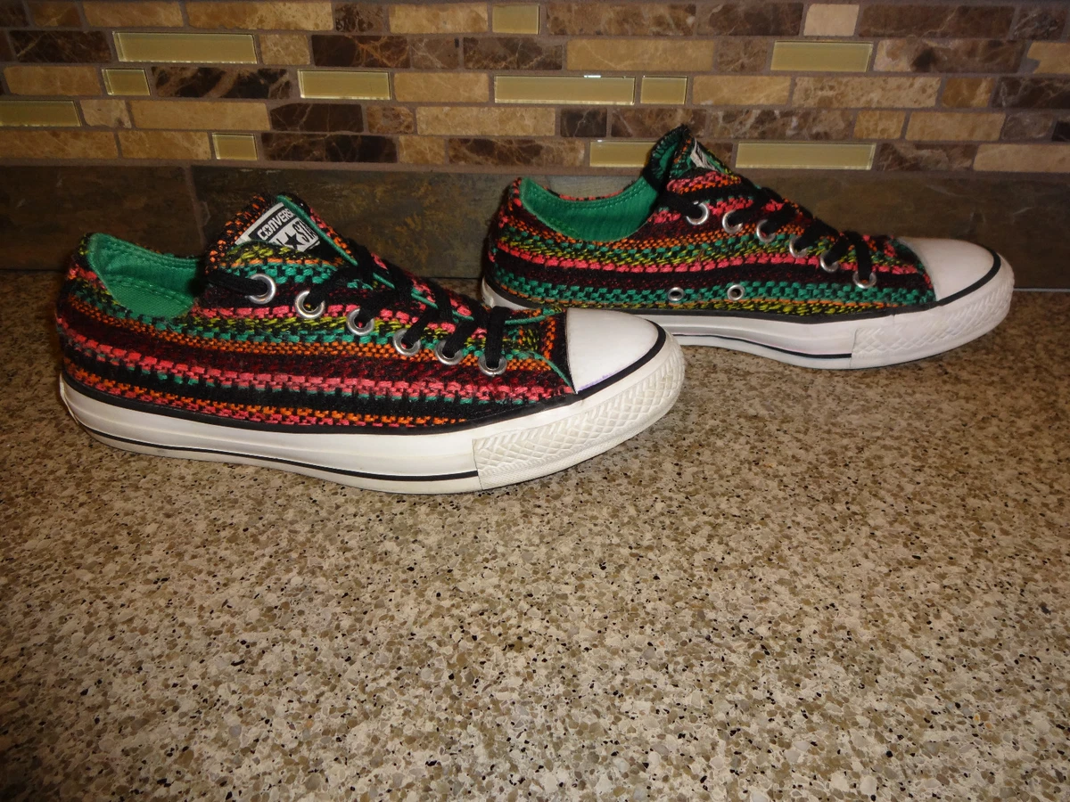 Converse All Star Sz Womens 7 EUR 37.5 Colorful Yarn Stripe