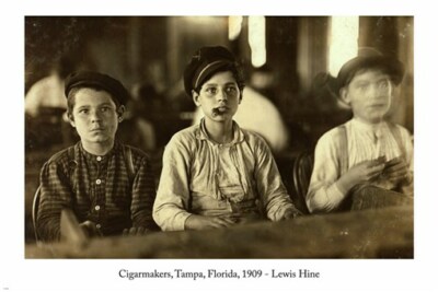 Lewis Hine CIGARMAKERS Tampa Florida 1909 20x30 arts poster VINTAGE PHOTO