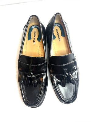 Nunn Bush Keaton Black Leather Tassel Slip On Loafers Shoes  display picture 2