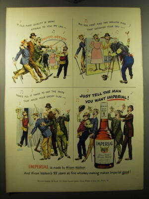 1950 Hiram Walker Imperial Whiskey Ad - art by Albert Dorne - If old-time