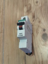 Crabtree Starbreaker MCB 40 Amp Single Pole Breaker Type B 40A 61/B40 black clip