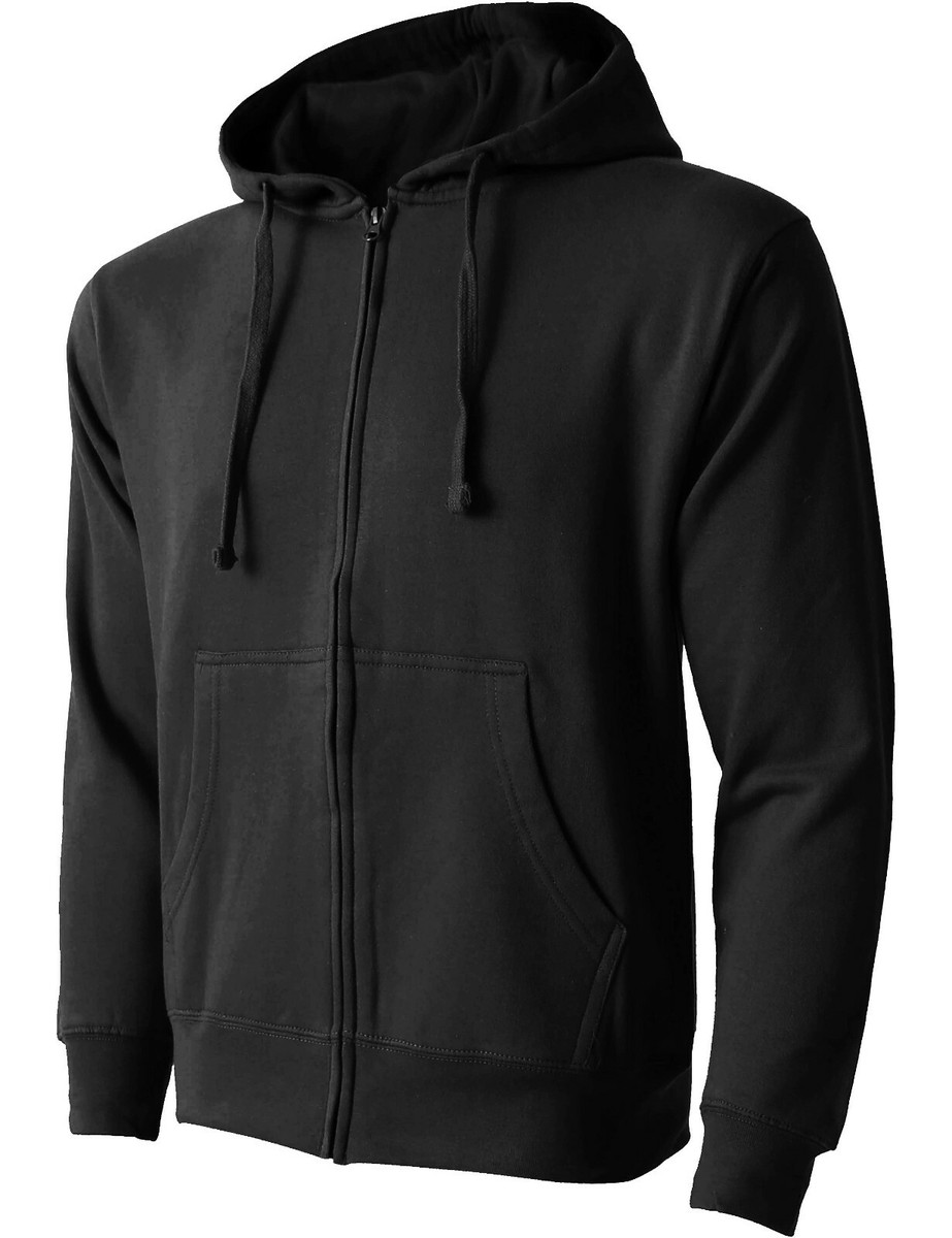 Men Unisex Full Zip Up Hoodie Classic Zipper Hooded Sweatshirts Solid Casual  | eBay