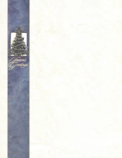 Navy Blue Tree Season's Greetings Computer Paper - 46 sheets - Partial Pack