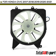 Radiator Cooling Fan Assembly w/ Shroud for Honda Civic 2017-2021 Type R L4 2.0L