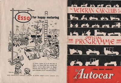 The Veteran Car Club Abingdon Rallye & Fahrtests 12. April 1952 Programm
