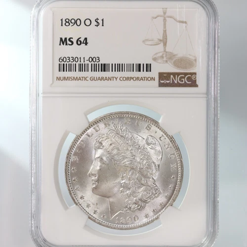 1890-O Morgan $1 NGC Certified MS64 New Orleans Minted Silver Dollar Coin