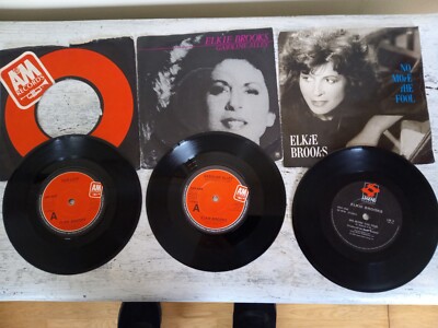 Three Ellie Brooks 7'' Singles, our love, no more the fool, gasoline alley