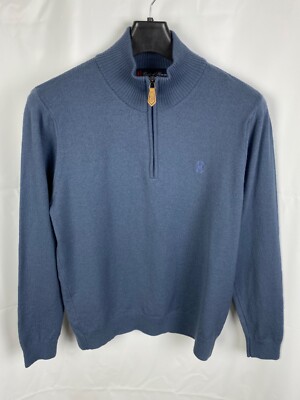 Conte of Florence 1/3 Zip Wool-Dralon Sweater size M