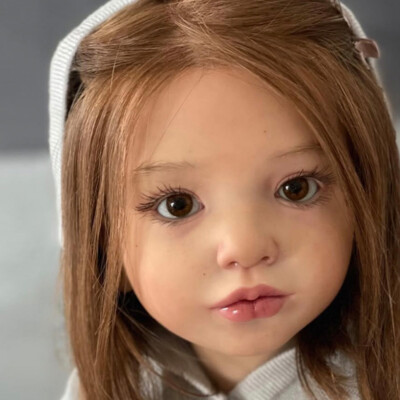 Pretty 40inch Reborn Baby Doll Painted Kit DIY Part Toddler Cloth Body Eyes Gift