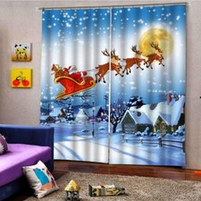 Tende da Babbo Natale 100x140 cm Camera dei bambini Impermeabile 2 Pannelli