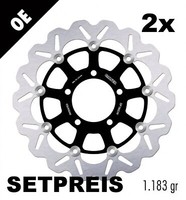 Bremsscheibe Set Galfer 2X DF180CW Wave® Schwimmend Vorne 280X5Mm FüR Kawasaki