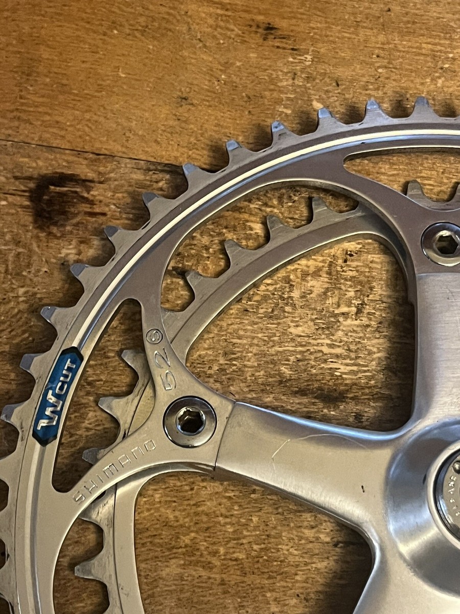 Vintage Shimano Dura Ace AX Crank Set + Pedals 170 mm 52/42