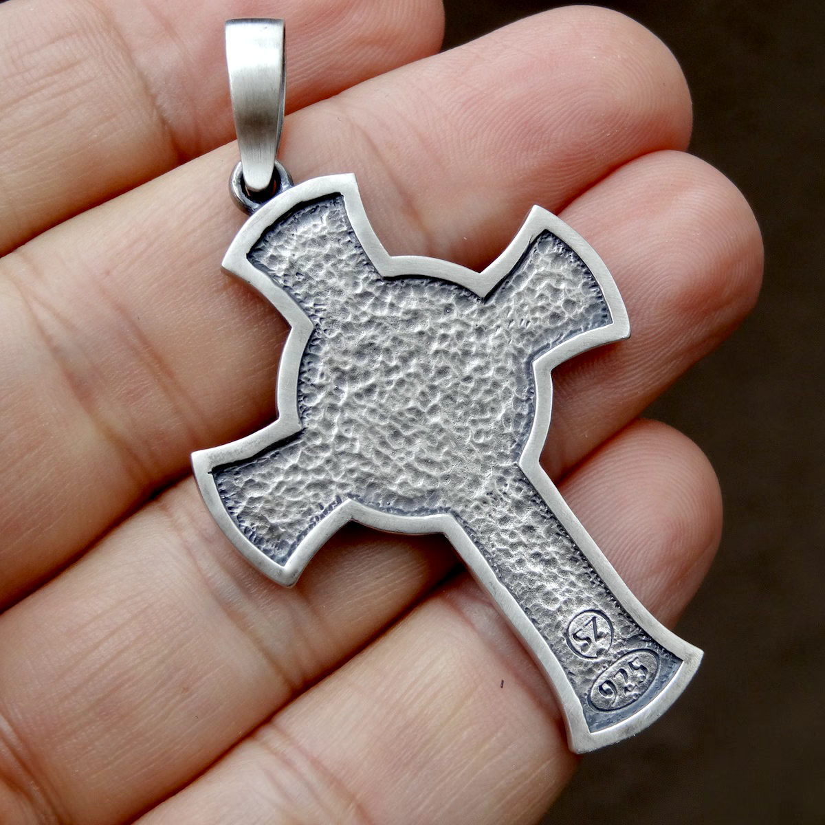 ROMANTICWORK Kreuz-Anhänger Aus 925 Sterling Silber – Christliches Amulett, 18+2 Zoll Kette, Für Damen & Herren