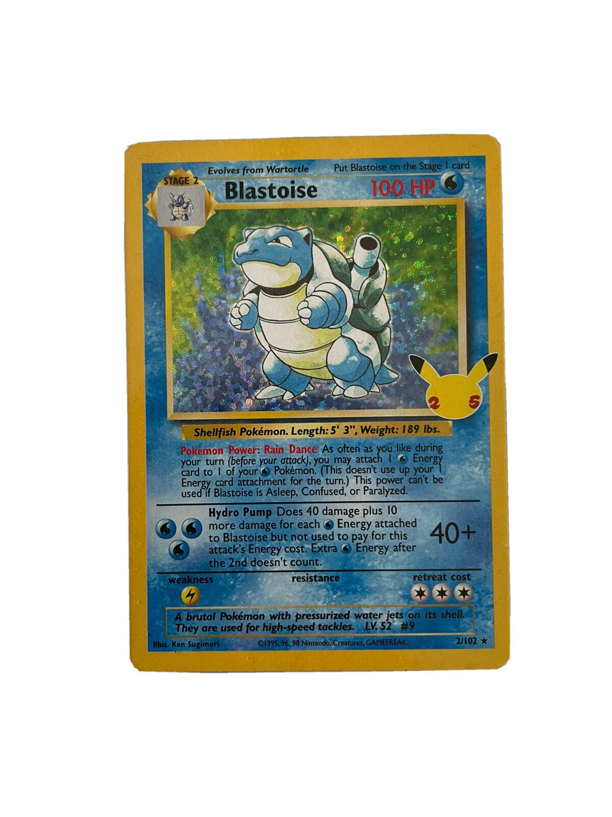 Carta Pokémon Blastoise (2/102) - Celebrações 25 Anos - Alfabay