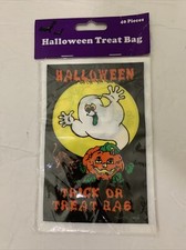 Halloween Trick or Treat Plastic Bags 40 Pieces Ghost Jack O Lantern Cat 2014